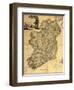 Map of Ireland from 18th Century, Showing Counties, When All of Ireland Was under British Rule-null-Framed Art Print