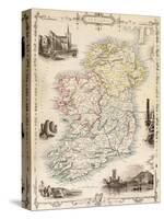 Map of Ireland from 'The History of Ireland' by Thomas Wright, Published C.1854-null-Stretched Canvas