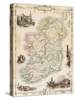 Map of Ireland from 'The History of Ireland' by Thomas Wright, Published C.1854-null-Stretched Canvas