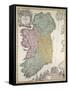 Map of Ireland, Provinces of Ulster, Munster, Connaught and Leinster, by Johann B. Homann, c.1730-Johann Baptista Homann-Framed Stretched Canvas