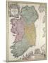 Map of Ireland, Provinces of Ulster, Munster, Connaught and Leinster, by Johann B. Homann, c.1730-Johann Baptista Homann-Mounted Giclee Print