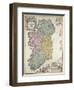 Map of Ireland, Provinces of Ulster, Munster, Connaught and Leinster, by Johann B. Homann, c.1730-Johann Baptista Homann-Framed Giclee Print