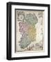 Map of Ireland, Provinces of Ulster, Munster, Connaught and Leinster, by Johann B. Homann, c.1730-Johann Baptista Homann-Framed Giclee Print