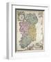 Map of Ireland, Provinces of Ulster, Munster, Connaught and Leinster, by Johann B. Homann, c.1730-Johann Baptista Homann-Framed Giclee Print