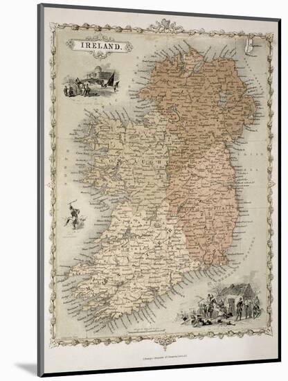 Map of Ireland, Published c.1850-C. Montague-Mounted Giclee Print