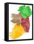 Map of Ireland-malachy120-Framed Stretched Canvas