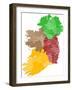 Map of Ireland-malachy120-Framed Art Print