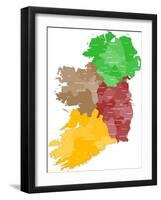 Map of Ireland-malachy120-Framed Art Print