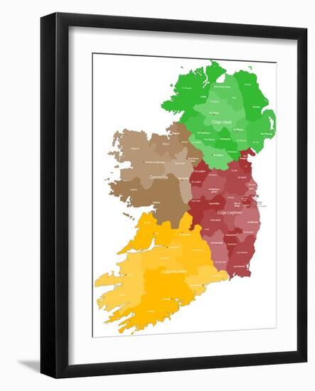 Map of Ireland-malachy120-Framed Art Print