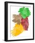 Map of Ireland-malachy120-Framed Art Print