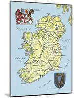 Map of Ireland-null-Mounted Giclee Print