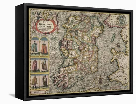 Map Of Ireland-null-Framed Stretched Canvas