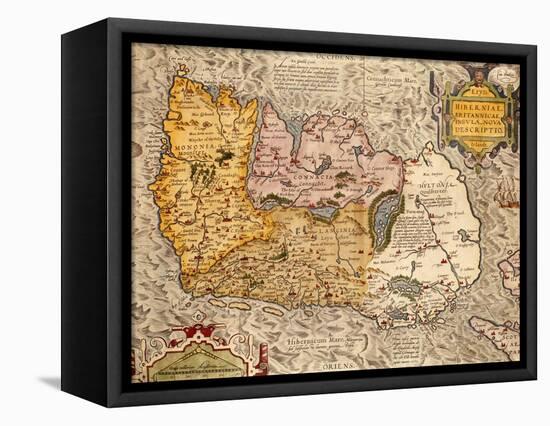 Map Of Ireland-null-Framed Stretched Canvas