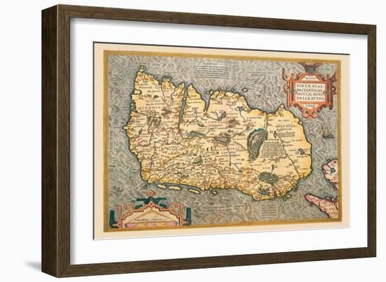 Map of Ireland-Abraham Ortelius-Framed Art Print