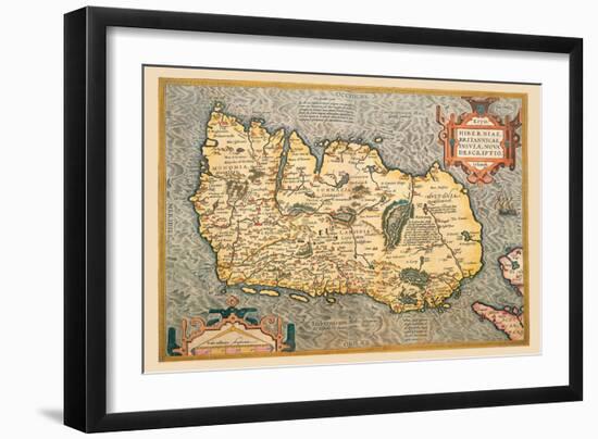 Map of Ireland-Abraham Ortelius-Framed Art Print