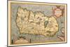 Map of Ireland-Abraham Ortelius-Mounted Art Print