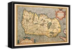 Map of Ireland-Abraham Ortelius-Framed Stretched Canvas