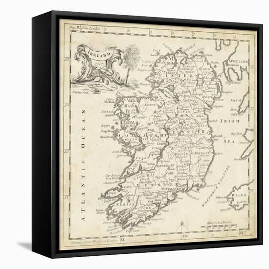 Map of Ireland-T. Jeffreys-Framed Stretched Canvas