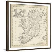 Map of Ireland-T. Jeffreys-Framed Premium Giclee Print