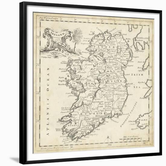 Map of Ireland-T. Jeffreys-Framed Premium Giclee Print