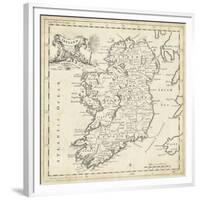 Map of Ireland-T. Jeffreys-Framed Premium Giclee Print