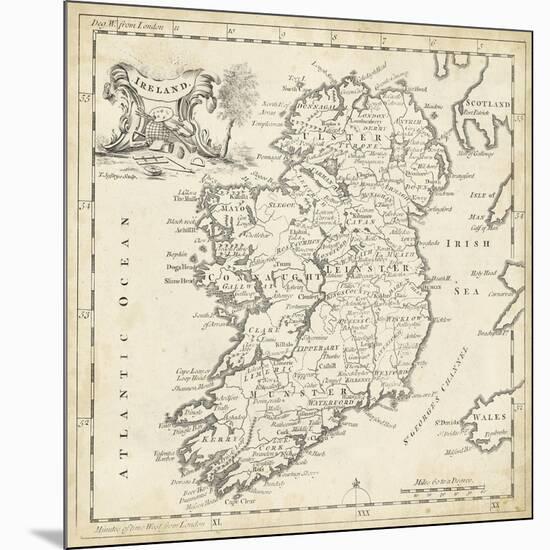 Map of Ireland-T. Jeffreys-Mounted Premium Giclee Print