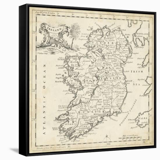 Map of Ireland-T. Jeffreys-Framed Stretched Canvas