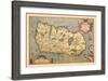 Map of Ireland-Abraham Ortelius-Framed Art Print