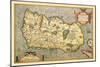 Map of Ireland-Abraham Ortelius-Mounted Art Print