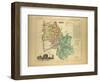 Map of Isère France-null-Framed Giclee Print