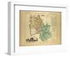 Map of Isère France-null-Framed Giclee Print