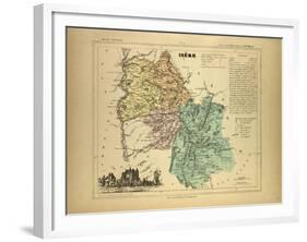 Map of Isère France-null-Framed Giclee Print