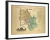 Map of Isère France-null-Framed Giclee Print