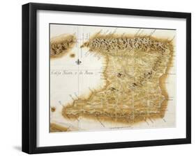 Map of Island of Trinidad, 1777, Trinidad and Tobago, 18th Century-null-Framed Giclee Print