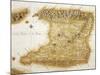 Map of Island of Trinidad, 1777, Trinidad and Tobago, 18th Century-null-Mounted Giclee Print