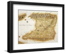 Map of Island of Trinidad, 1777, Trinidad and Tobago, 18th Century-null-Framed Giclee Print