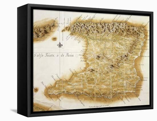 Map of Island of Trinidad, 1777, Trinidad and Tobago, 18th Century-null-Framed Stretched Canvas