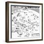 Map of Islands between Hawaii and China-Bettmann-Framed Photographic Print