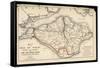 Map of Isle of Wight-null-Framed Stretched Canvas