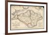 Map of Isle of Wight-null-Framed Premium Giclee Print