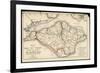 Map of Isle of Wight-null-Framed Premium Giclee Print