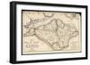 Map of Isle of Wight-null-Framed Art Print