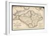 Map of Isle of Wight-null-Framed Art Print