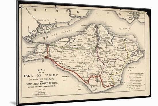 Map of Isle of Wight-null-Mounted Art Print