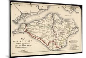 Map of Isle of Wight-null-Mounted Art Print