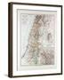 Map of Israel Jerusalem the Southern Part of Syria Lebanon the Western Part of Jordan 1899-null-Framed Giclee Print