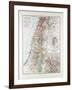 Map of Israel Jerusalem the Southern Part of Syria Lebanon the Western Part of Jordan 1899-null-Framed Giclee Print