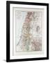 Map of Israel Jerusalem the Southern Part of Syria Lebanon the Western Part of Jordan 1899-null-Framed Giclee Print