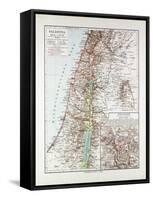 Map of Israel Jerusalem the Southern Part of Syria Lebanon the Western Part of Jordan 1899-null-Framed Stretched Canvas