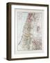 Map of Israel Jerusalem the Southern Part of Syria Lebanon the Western Part of Jordan 1899-null-Framed Giclee Print